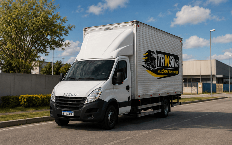 Renault Master furgão baú da frota TR MSilva para entregas urbanas em SP